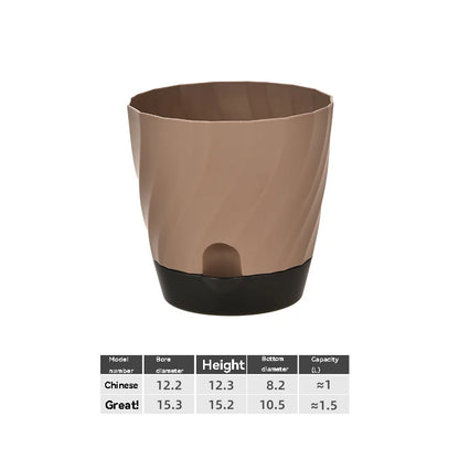 Plastic Flower Pots for Balcony, Simple and Breathable, High-end Planting, Home