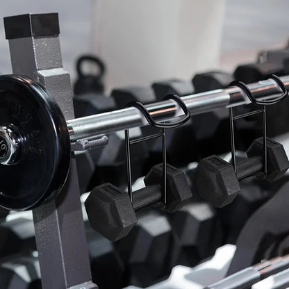 Dumbbell hook, dumbbell assist hook, thickened rubber coated anti slip multifunctional dumbbell hook, home auxiliary horizontal