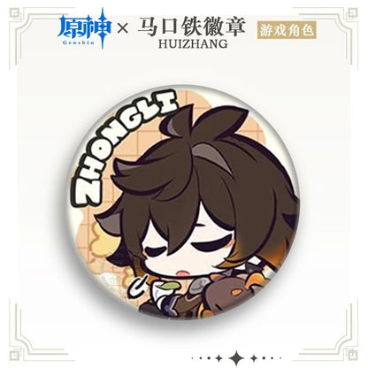 1PC Anime Game Genshin Venti Furina Nahida Pretty Q Version Badges Brooches Men Clothes Scarves Pins Decorations Beautiful Gifts
