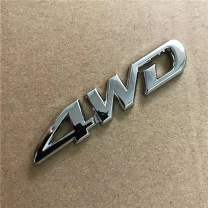 1X 4WD Metal Sticker 3D Chrome Emblem Badge Decal Car Styling for CRV Accord Civic Grand Vitara Swift SX4 Sticker