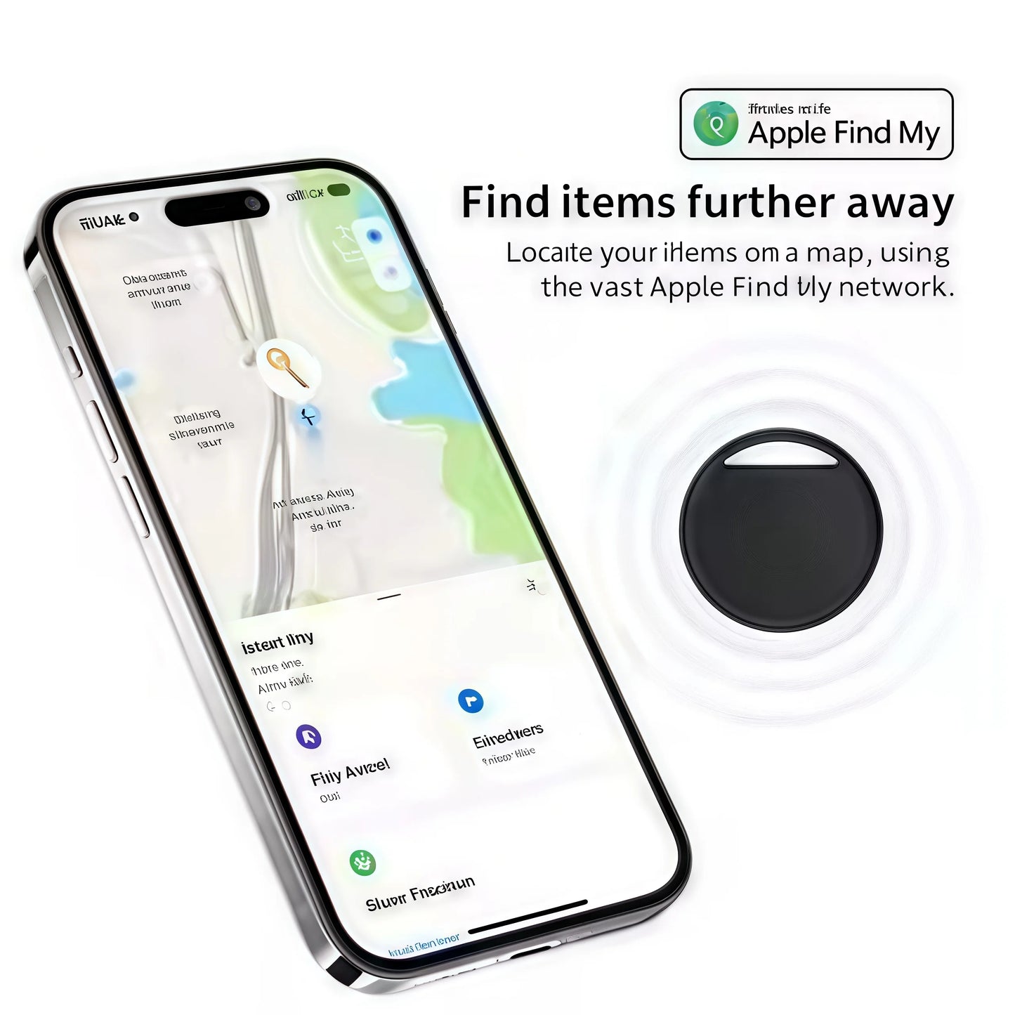 AirTag Bluetooth Tracker|IPX5 Waterproof|Find My iPhone Compatible | for Keys, Pets, Luggage, Elderly & Kids | Mini GPS Locator