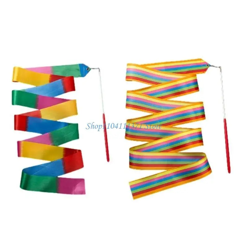 P9FC Rhythmic Gymnastics Ribbons Artistic Dancing Ribbon Dance Ribbon Twirling Batons