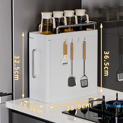Pull-Out Spice Racks Multi-Functional Household Seasoning Organizer For Home Kitchen Countertop Narrow Cabinets Spice Cabinet
