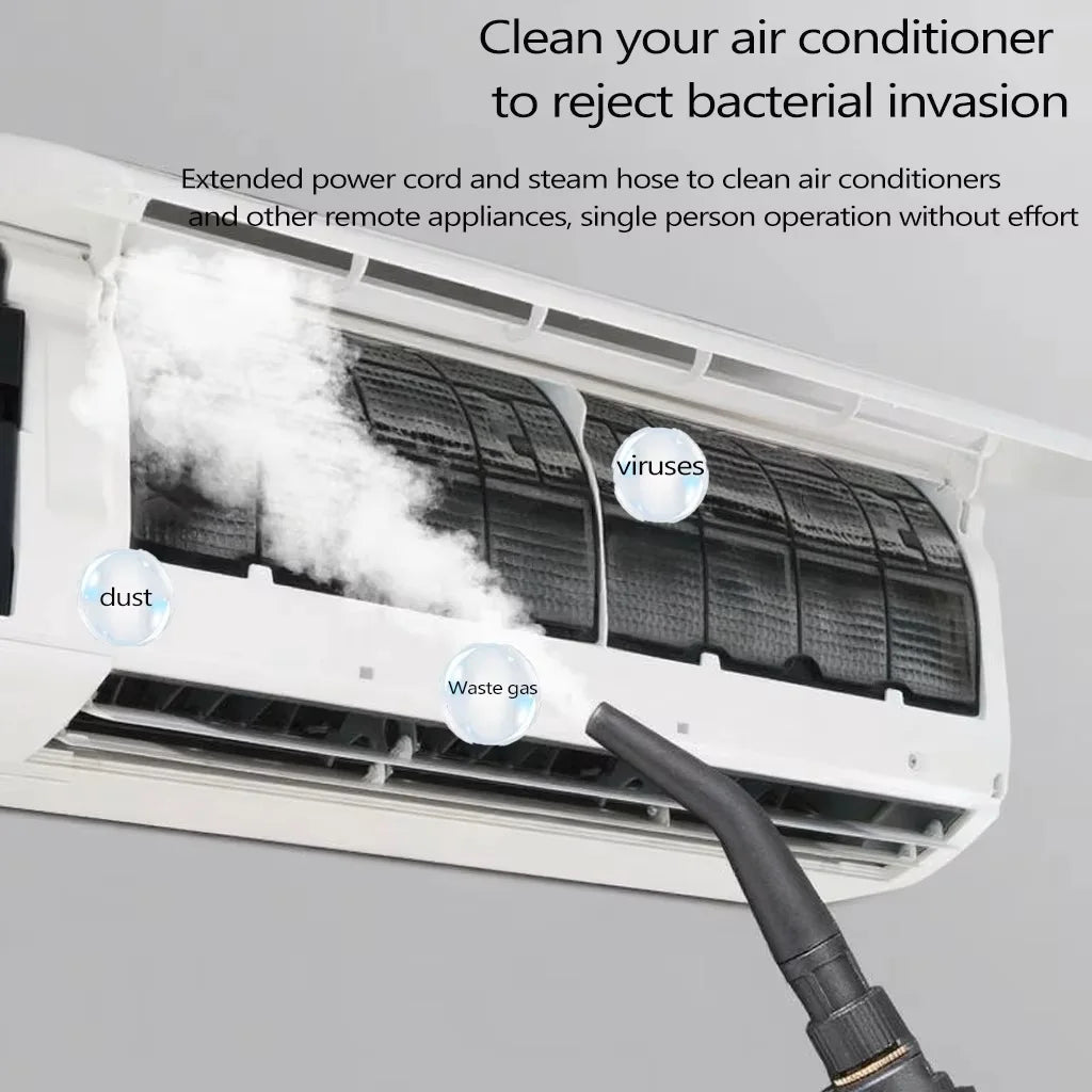 Kitchen Glass Steam Cleaner, Grease Remover, High-Temperature Carpet Sanitizer, Bathroom Bathtub Cleaner Household cleaning tools suitable for disinfecting and cleaning range hoods, air conditioners, and home appliances