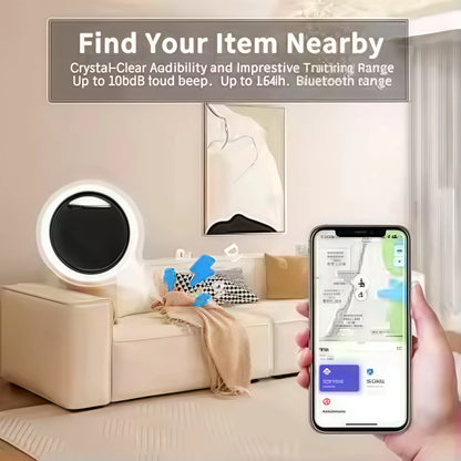 AirTag Bluetooth Tracker|IPX5 Waterproof|Find My iPhone Compatible | for Keys, Pets, Luggage, Elderly & Kids | Mini GPS Locator