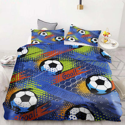 Football Duvet Cover Set Comforter Bedding 3d Children'S Bedding Set 3-Piece 1 Quilt Cover King Size