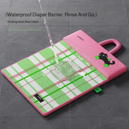 Pet Cooling Mat Double Sided Foldable Dog Bed Breathable Plaid Summer Pet Sleeping Pad Portable Washable Pet Pad for Dogs Cats
