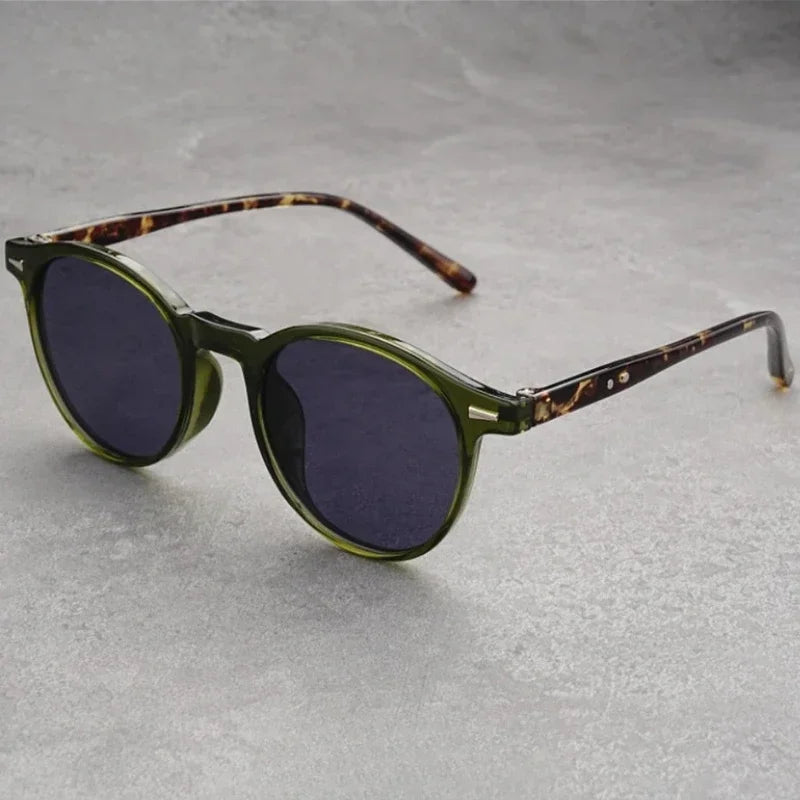 Small-Frame Round Myopia Sunglasses Retro Brand Designer Sun Glasses UV400 Shades Eyewear Men Goggles Diopter 0 To -4.0