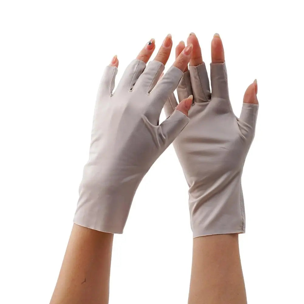 Women Sunscreen Gloves Fingerless Gloves Summer Sunscreen UV Protection Multicolor Gloves Woman Driving Glove Female Touchscreen