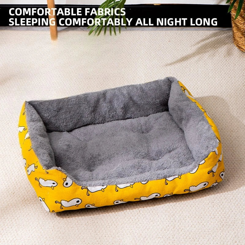Open Summer Dog Cat Bed Pet Square Bed All Season Universal Breathable and Comfortable Bedding for Cats and Dogs Pet Supplies