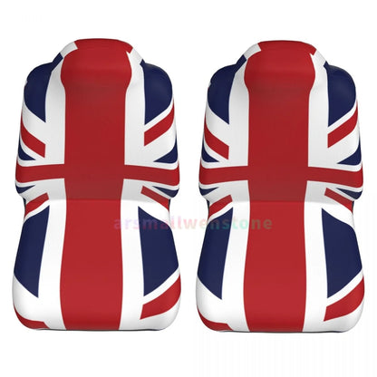 United Kingdom Flag Car Seat Cover 2PCS Front Car Seat Cover Seat Anti Fouling Protective Cover Cute Car Accessories