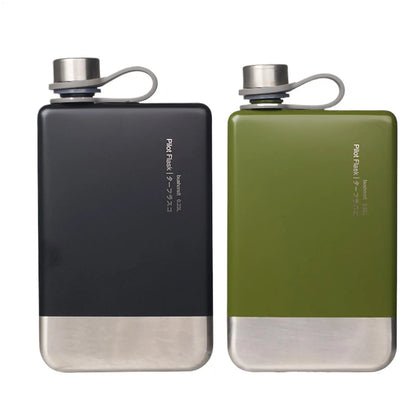 Flat Wine Bottle For Camping Stainless Steel Water Bottle Portable Outdoor Coffee Maker Camping Fuel Kerosene Bottle For Camp