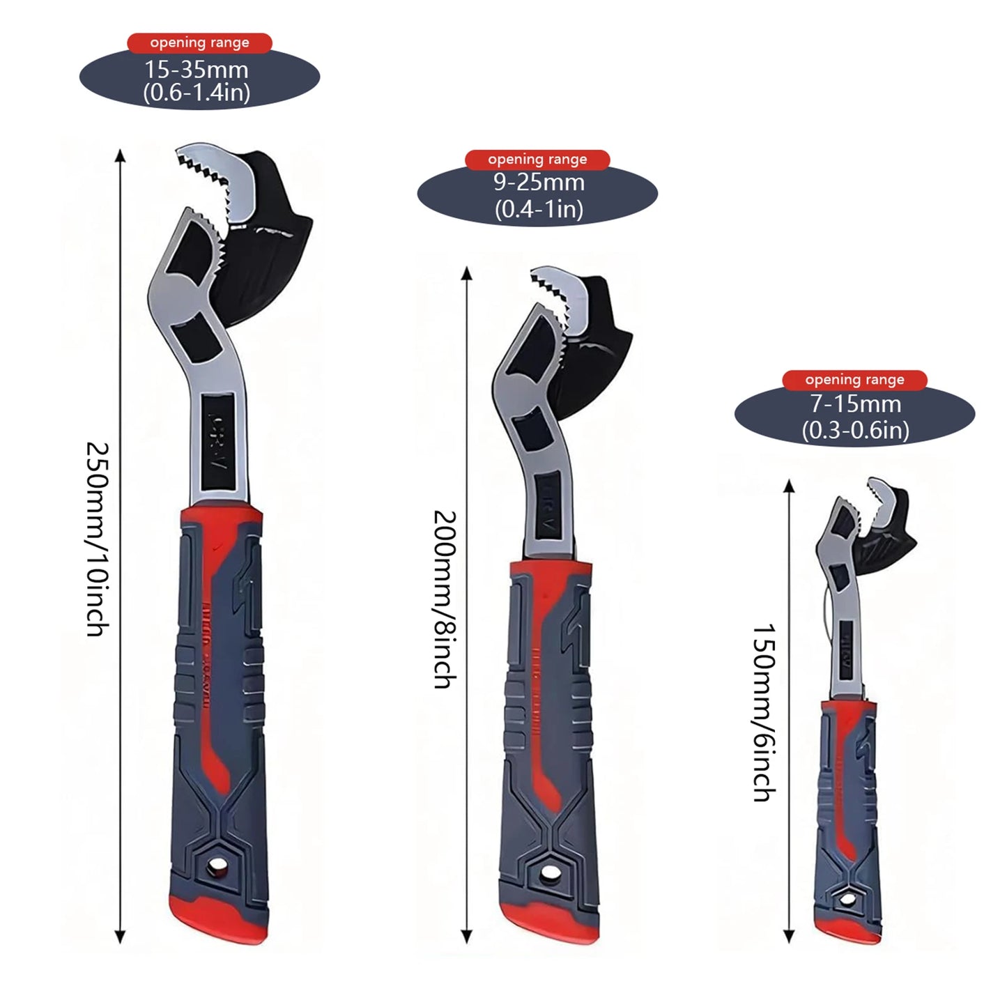 6/8/10 inch Self locking Wrenchs Universal Plumber Wrench Power Grip Suitable for Various Repair Jobs tools