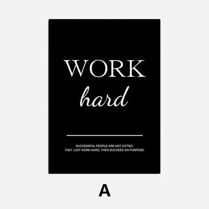 Modern Simple Inspirational Quotes Canvas Art Painting Prints Nordic Wall Decorative Posters for Living Room Office Home Decor