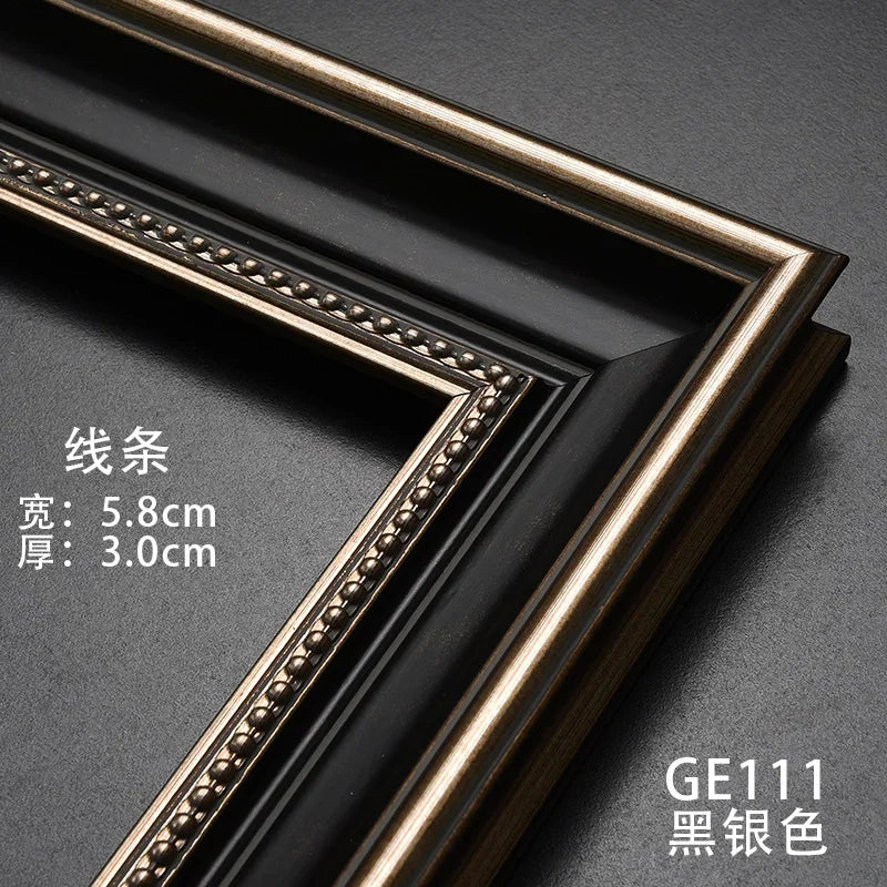 Gold Paint Frame Oil Paintings Wall Art Pictures Frames Embroidery Frame Home Decor Porta Retrato Digital Personalized Gift
