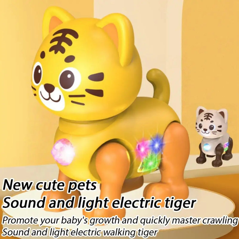 Children Electronic Pets Music Toy Cartoon Electric Vocal Toy Tiger Toys With Sound Flash Lighting Sing Dance for Girls Boy Gift