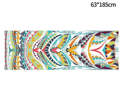Hot Yoga Mat Towel 185*63cm Printed Yoga Towel Non Slip Fitness Workout Mat Cover for Pilates Gym Yoga Blankets