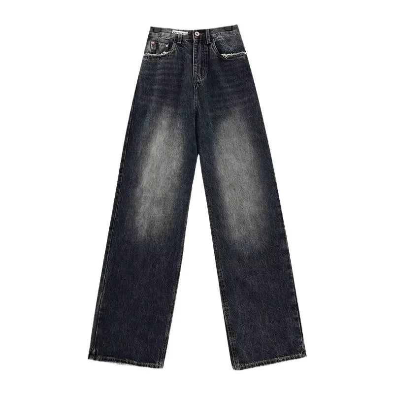 New Style Y2K Baggy Jeans Women Streetwear Retro Fashion Autumn High Waist Pants Loose Wide Leg Denim Trousers Femal