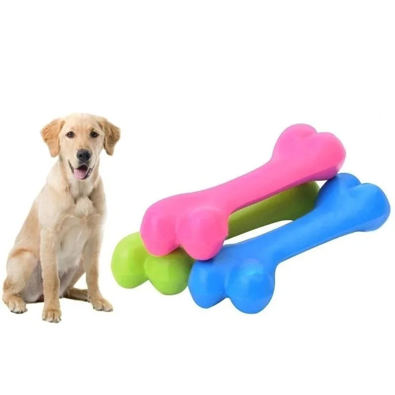 Pet Dog Puppy Cat Rubber Dental Teeth Chew Bone Play Training Fetch Fun Toys Hot For Small Dogs Dog Accessories Wholesale