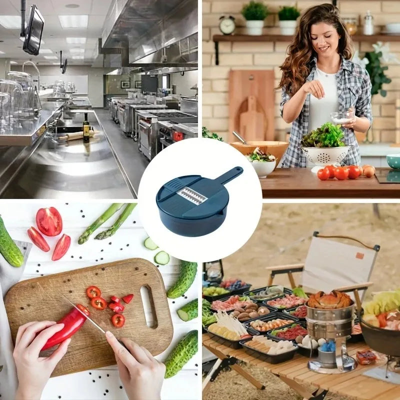 9-In-1 Multifunctional Vegetable Chopper Radish Carrot And Potato Chopper Manual Shredding And Slicing Machine  Kitchen Tool