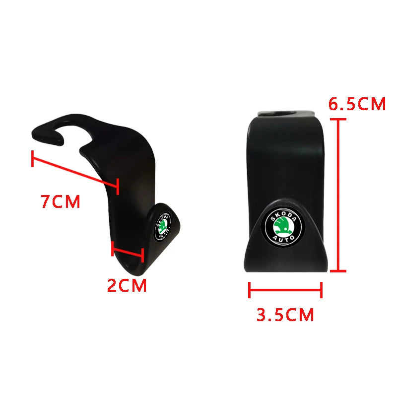 2Pcs Auto Seat Hook Storage Hanger Car Accessories For Skoda Octavia 2 3 A5 KAMIQ KODIAQ SUPERB RAPID FABIA YETI 2020 2021 2024