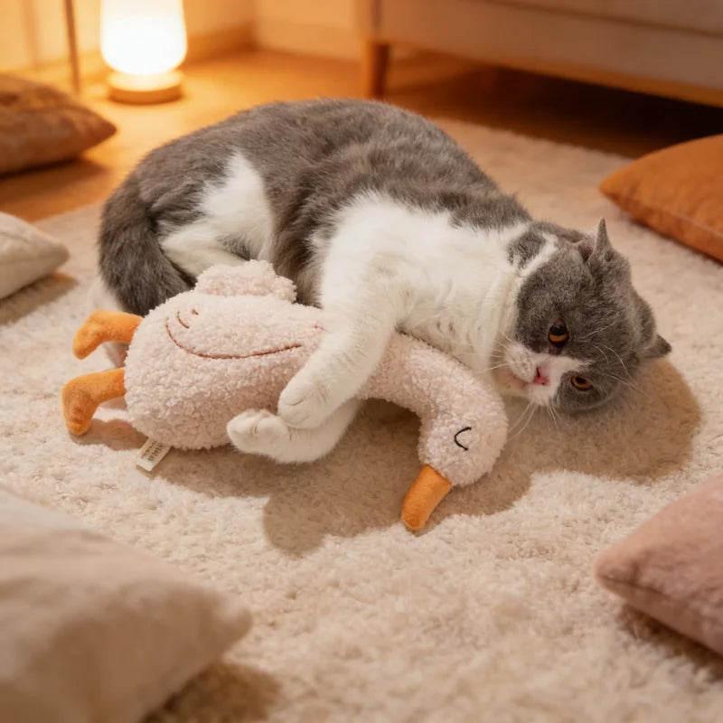 Cute Animal Plush Cat Cartoon Toys Indestructiblepet Supplies Safe Cat Tough Toys Contains Catnip Crinkle Paper With Squeaker