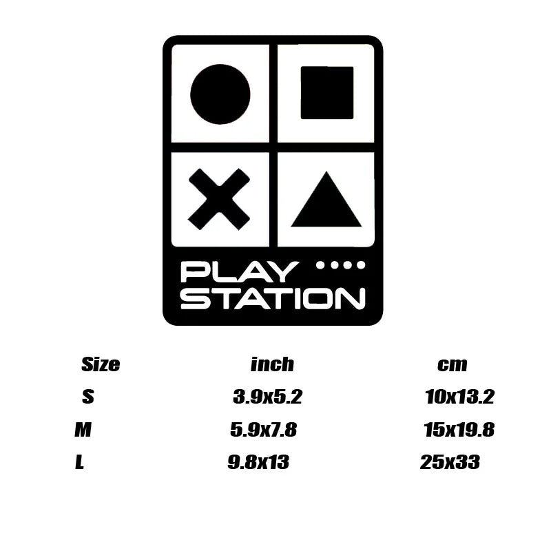 “PLAY STATION” STICKERs，for game player lover，funny&creative with high quality sticker for cars trucks motorcycles &laptops!