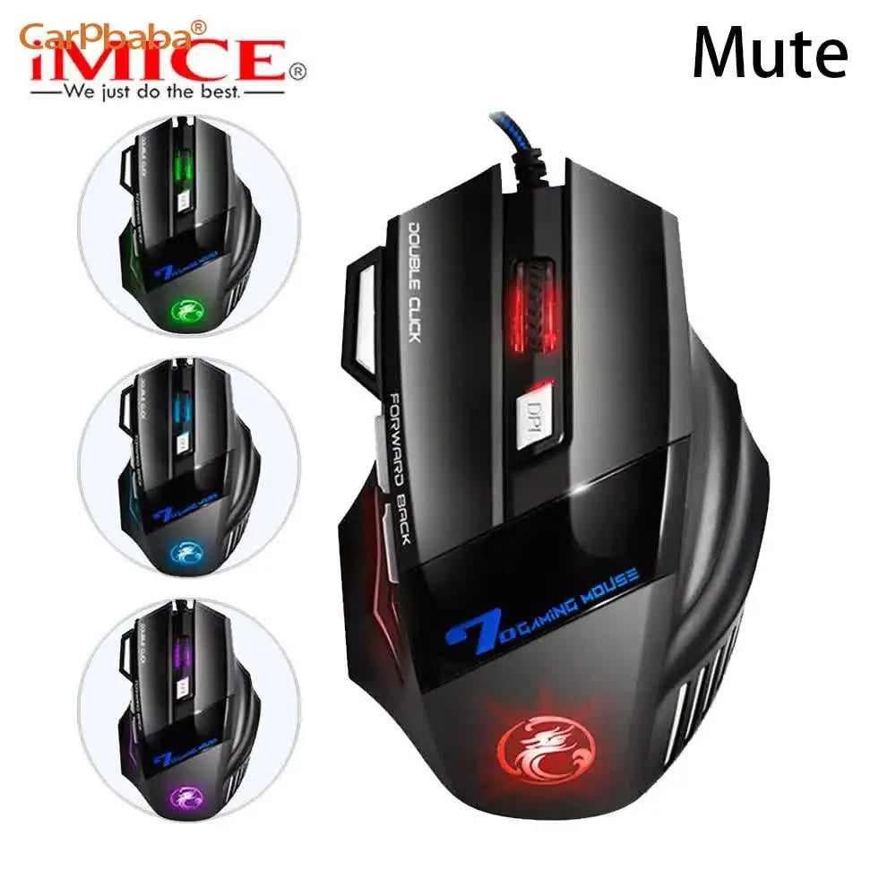 USB Wired Gaming Mouse Generation Ergonomic Gaming Mouse 4keys 2400DPI Mouse RGB backlit High-Precision Optical Sensor Mouse