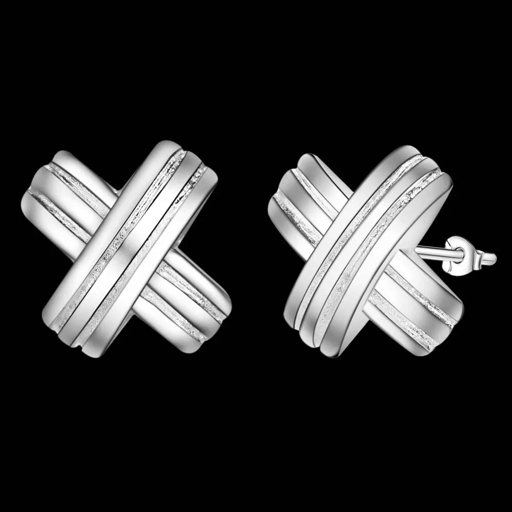 New 925 Sterling Silver Earrings for Women Exquisite Wedding Jewelry Elegant Female Accessories Fashion Party Gifts
