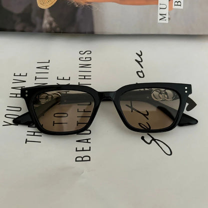 GAMBLE MONSHER Driving Sunglasses Women's UV Protection Large Small Faces Sunscreen Fashionable round Frame Glasses
