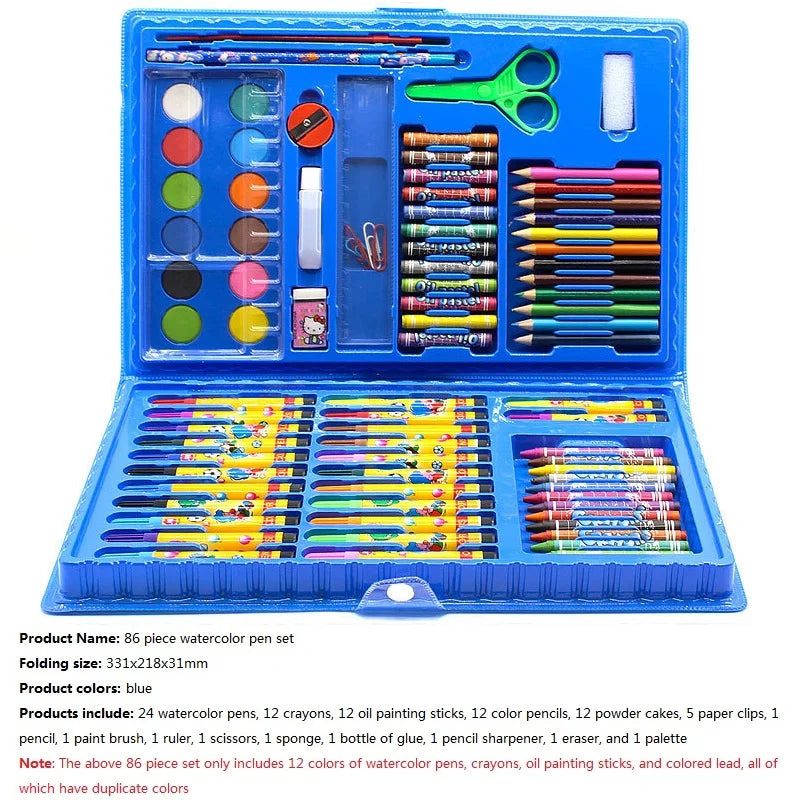 Children's Painting 색칠공부 Full Set Brushes Art Tools Gift Box Set Developing Children's Create Draw Interests  Art Supplies