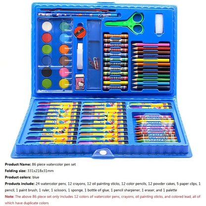 Children's Painting 색칠공부 Full Set Brushes Art Tools Gift Box Set Developing Children's Create Draw Interests  Art Supplies