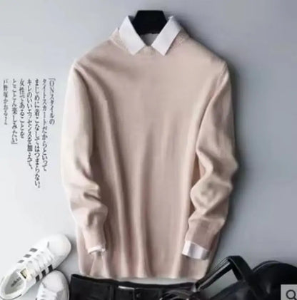 Cashmere Cotton blend sweater men pull homme 2025 autumn winter sweter clothes sueter hombre man pullover sweaters