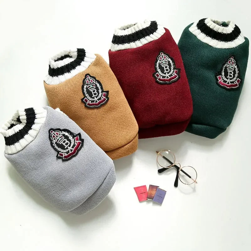Warm Dog Sweater Winter Clothing Turtleneck Knitted Pet Cat Puppy Clothes Costume for Small Dogs Chihuahua Outfit Sweaters Vest