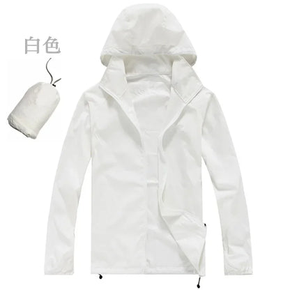 Outdoor Sport Windbreaker Thin Coat Unisex Waterproof Quick Dry Basic Jacket Sun Protection Ultra-light Hooded Jackets Men Women