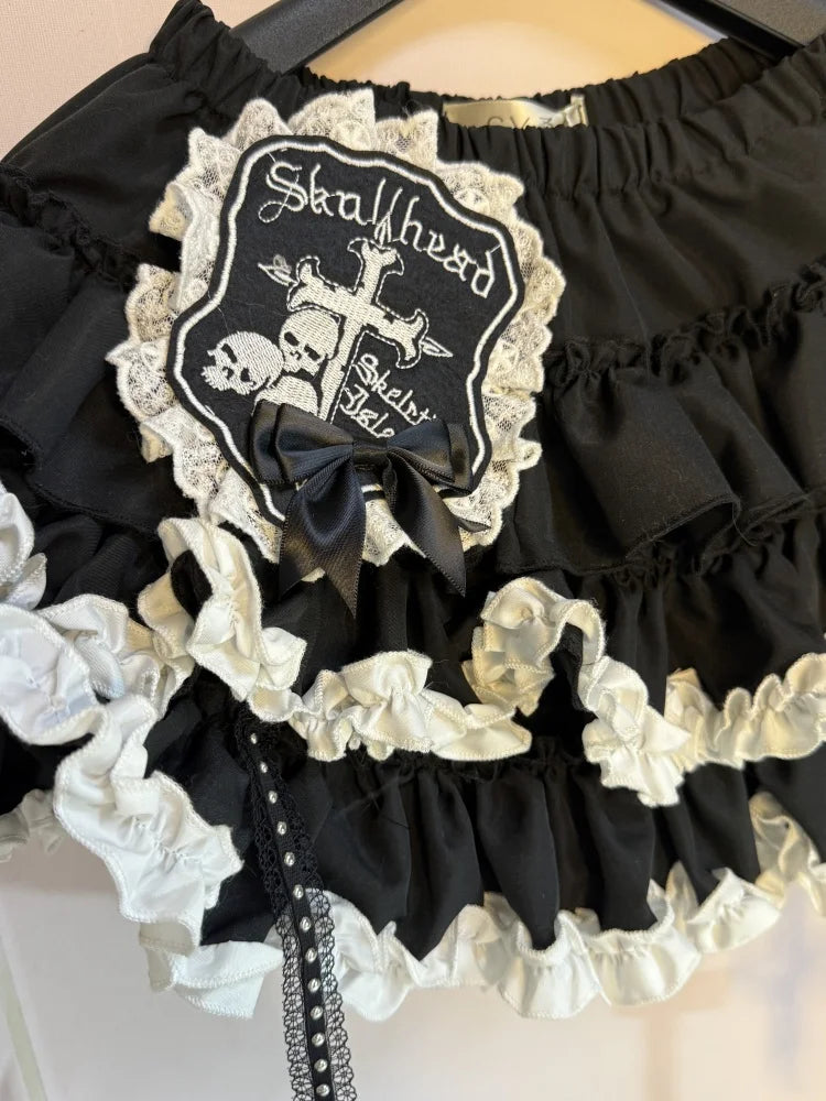 Original Design Spring Summer New Sle Women's f-length Puffy Skirt with Se Pants Cake-aped Gown High-waist Loose Fit