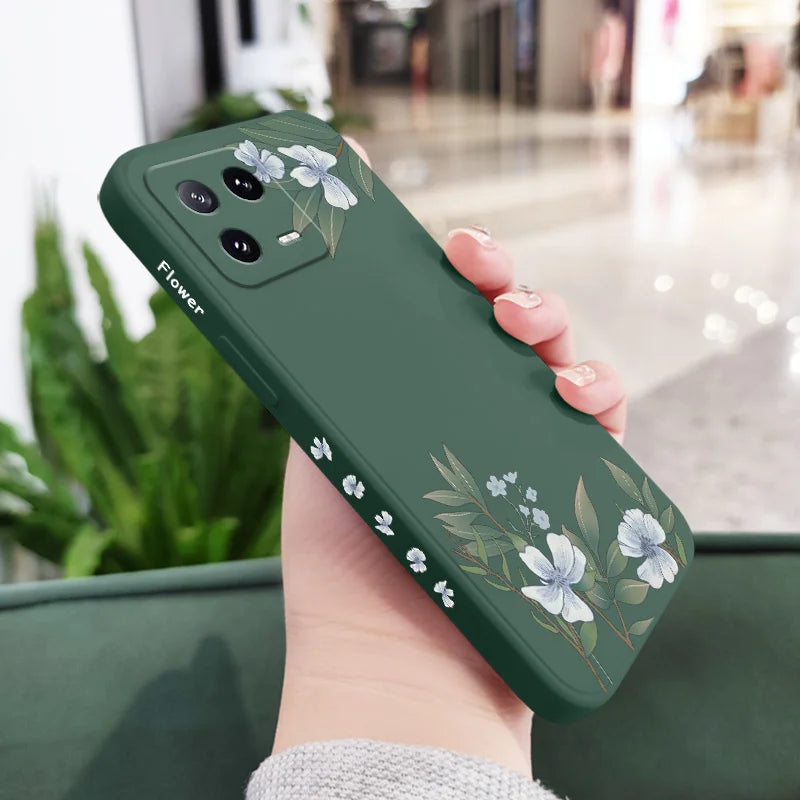 Encounter Flowers Phone Case For Xiaomi 17 Mi 15 15T 14 14T 13 13T 12 12X 12T 12S 11 11T 10 10T 9 9T Pro Lite Liquid Silicone Co