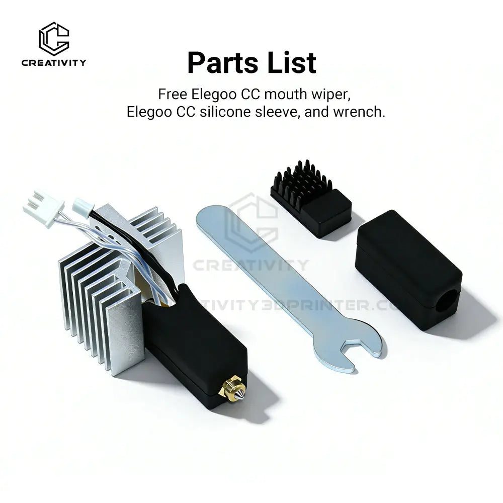 Upgrade Elegoo CC Hotend 0.2/0.4/0.6/0.8mm Size Assembled Extruder Hotend Kit for Elegoo Centauri Carbon Hotend/ Centauri Nozzle