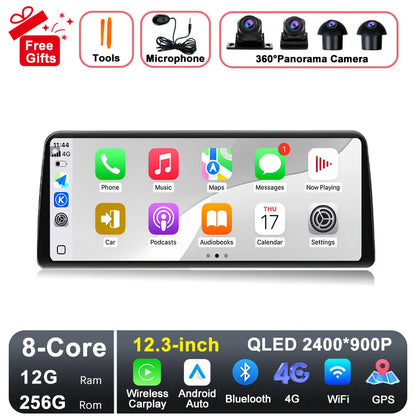 GPS Navigation Android 15 for Nissan Teana 2019-2021 DSP Stereo Bluetooth QLED Touch Screen WlFl 4G
