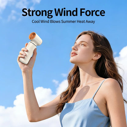 Portable Mini Handheld Fan with LED Display Semiconductor Refrigeration 120 Speeds USB Rechargeable Battery Outdoor Fan