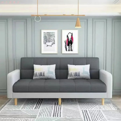 Sofa living room Small apartment rental room Folding sofa bed Single double bedroom Simple modern apartment Fabric sofa