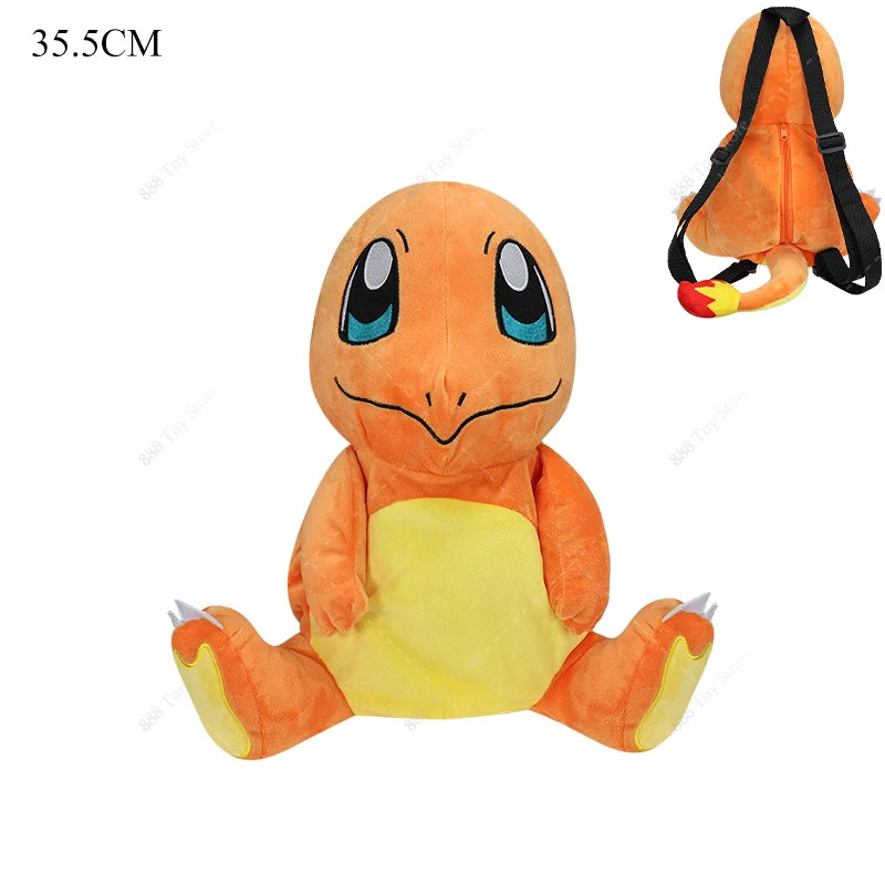 Hot Sale Pokemon Plush Backpack Toys Cute Psyduck Charizard Gengar Mimikyu Snorlax Ho-Oh Piplup Stuffed Schoolbag Peluche Dolls
