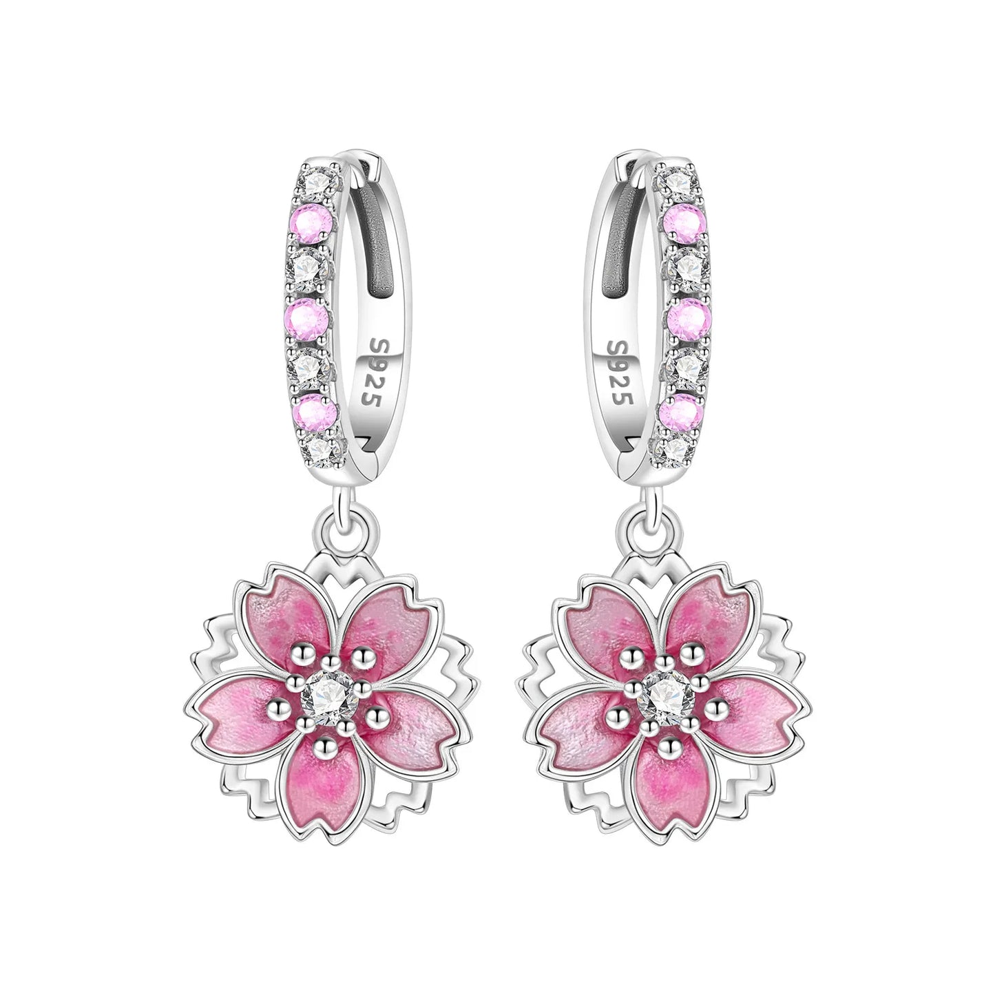 MISEFF S925 Sterling Silver Earrings Multiple Styles Exquisite Flower Earrings Original Fashion Jewelry Birthday Gift For Women