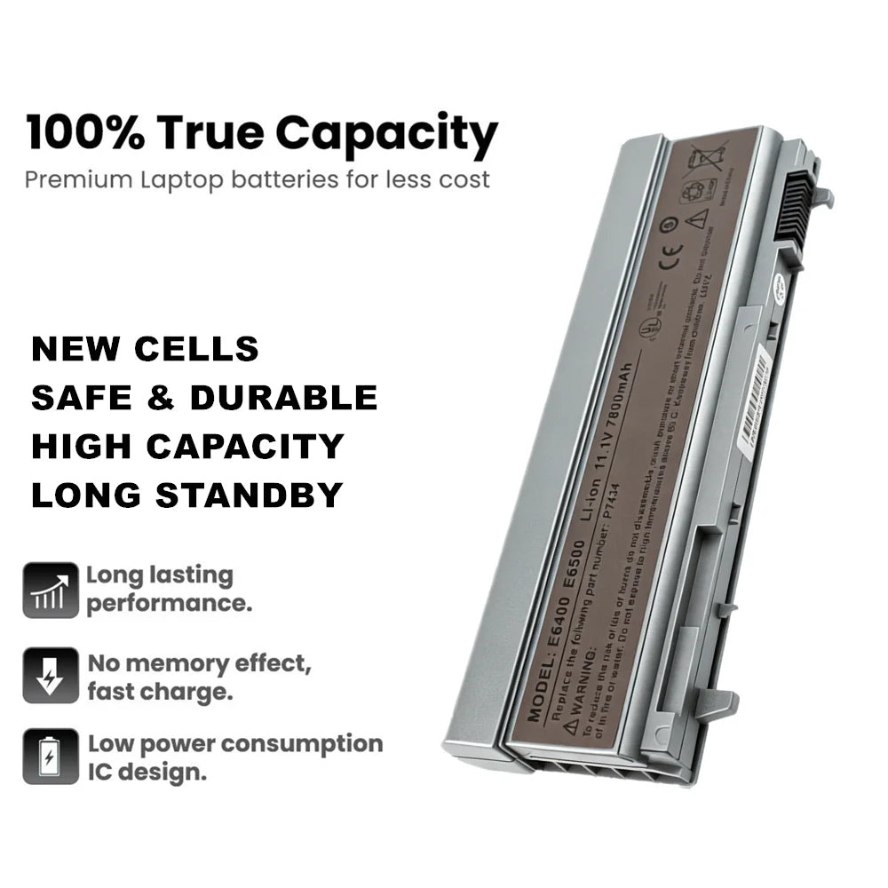 Laptop Battery For DELL Latitude E6400 E6410 E6500 E6510 4P887 C719R DFNCH FU571 KY265 KY477 NM631 PT434