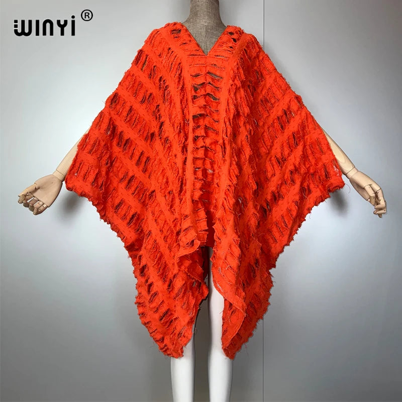 WINYI Original V neck denim sexy short dress with holes New Fashion Africa Womens party holiday Casual Maxi beach dress