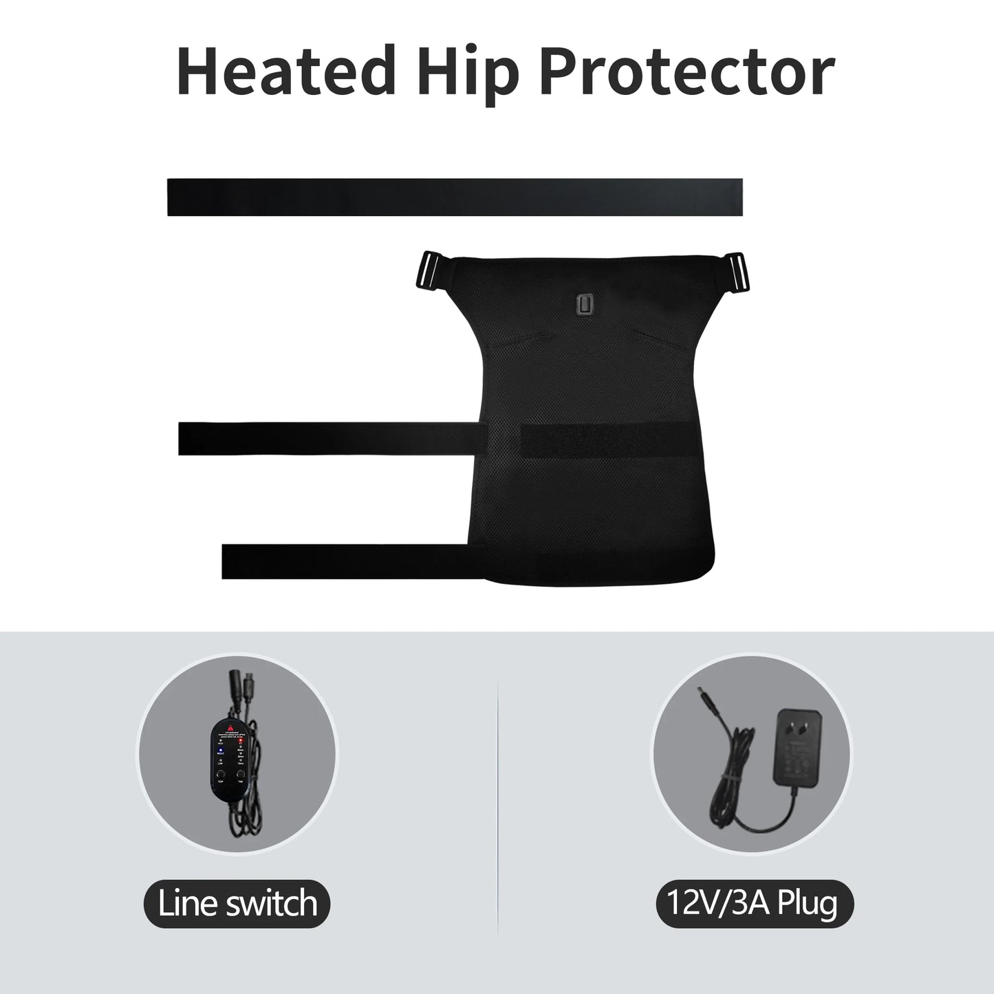 Hip Massager - 3-Gear Heat& Vibration, Relieves Muscle Soreness Pain,Arthritis, Aids Sports Recovery, for Fitness Fans Seniors