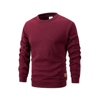 Men's Pullover Solid Color Warm Sweaters Fashion Crewneck Hoody Casual Loose Sweatshirt Oversize Street Sportswear Men Clothes