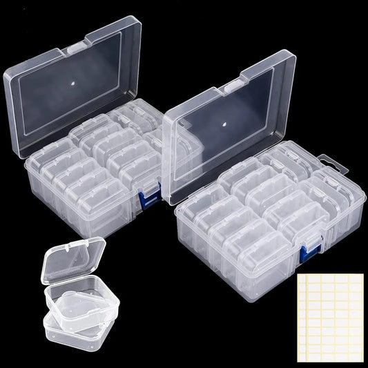 Clear Plastic Storage Box, Handmade Material, Beading, Art, DIY Crafts, Jewelry Supplies, 12, 14, 15, 1 Pc