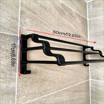 1pc bathroom Wall Mounted Towel Bar Hotel Storage Rack Bathroom Supplies Slipper Rack Shelf Home Towel Rack