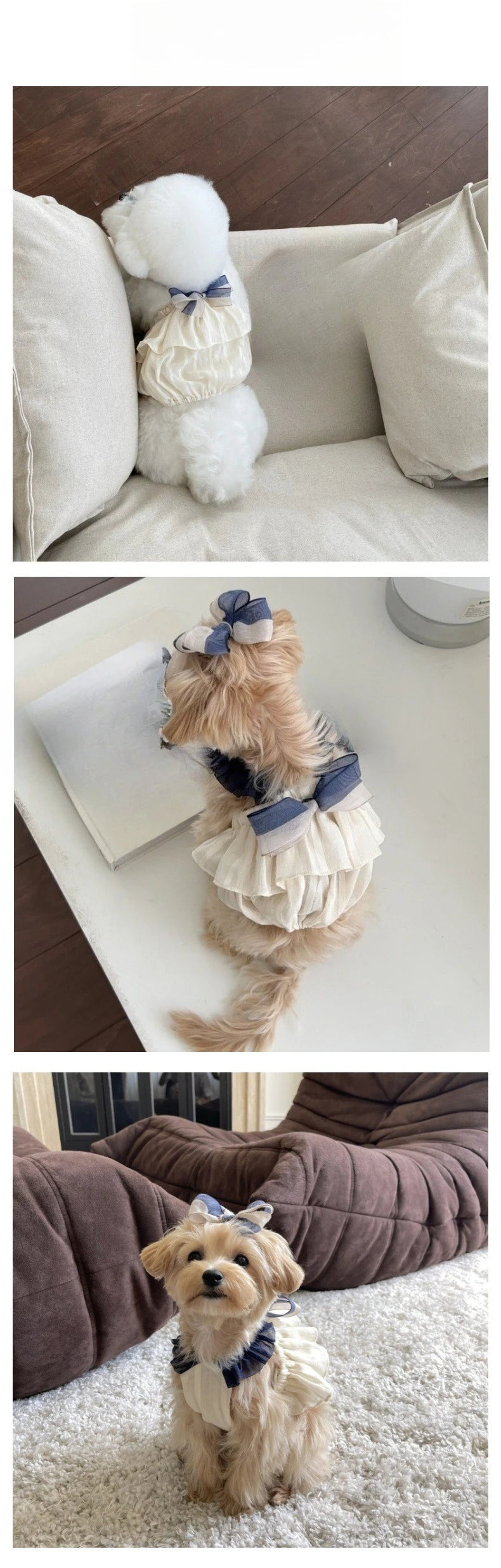 New Dog and Cat Summer Clothing Thin Clothes Dress Fairy Skirt with Headwear Teddy Bear Pet Supplies